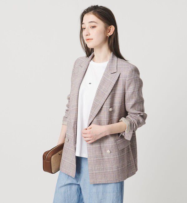 UNITED ARROWS「6ボタン リネン ブレザー ジャケット」|テーラードジャケット|