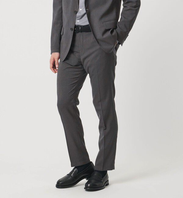 UNITED ARROWS「ウールルック ノープリーツ テーパード パンツ UA COZY　ウォッシャブル　ヨコストレッチ」|スラックス|