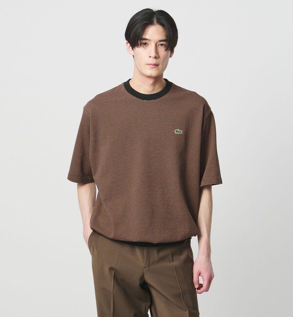 UNITED ARROWS「【別注】＜LACOSTE＞ボーダー クルーネック  Tシャツ」|Tシャツ・カットソー|