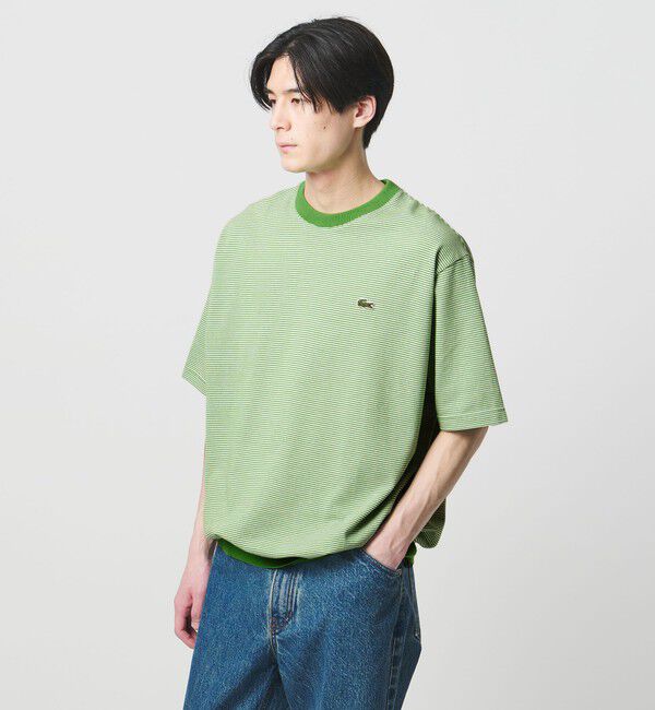 UNITED ARROWS「【別注】＜LACOSTE＞ボーダー クルーネック  Tシャツ」|Tシャツ・カットソー|