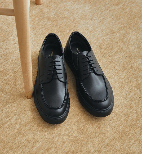 UNITED ARROWS green label relaxing「GLR サイドゴア Uチップ スニーカー」|スニーカー|BLACK