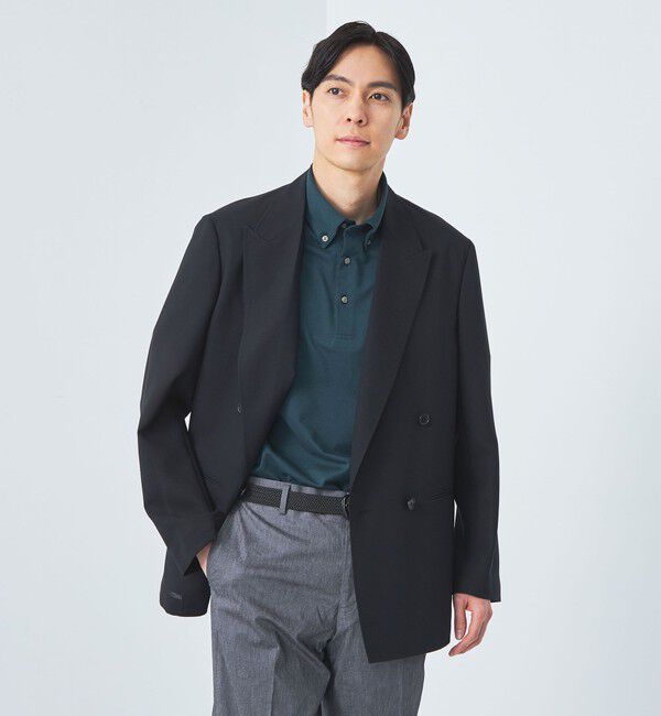 UNITED ARROWS green label relaxing「DUADRY clean バーズアイ ボタンダウン ビズポロ ポロシャツ -吸水速乾・抗菌-」|ポロシャツ|