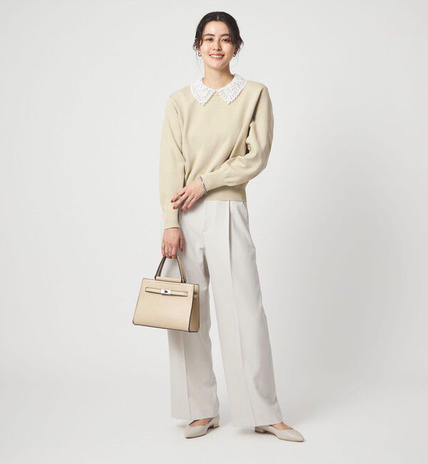 UNITED ARROWS green label relaxing「【WEB限定】エリレース 2WAY ニット プルオーバー ウォッシャブル」|ニット・セーター|