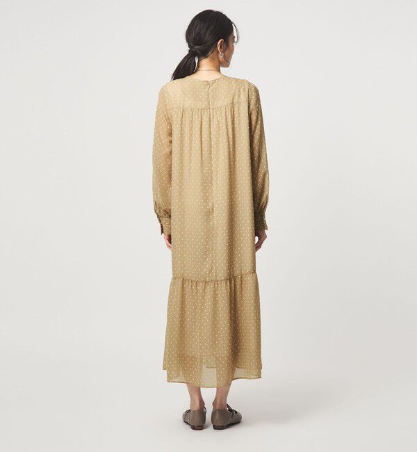 UNITED ARROWS green label relaxing「ドット シアー ティアード ワンピース」|ドレス|