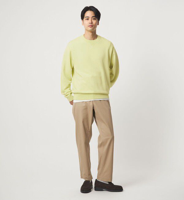 UNITED ARROWS green label relaxing「コットン シルク ミックス インレイ クルーネック ニット」|ニット・セーター|