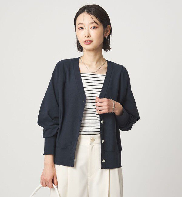 UNITED ARROWS green label relaxing「HIYOKE Vネック ニット カーディガン マシンウォッシャブル 接触冷感 UVカット 遮熱」|カーディガン|