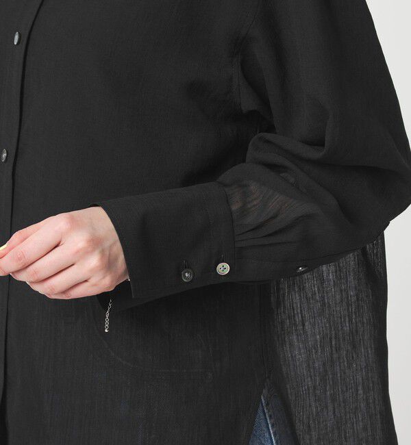 UNITED ARROWS green label relaxing「［size SHORTあり］ラミーライク シャツ 通気性」|シャツ・ブラウス|