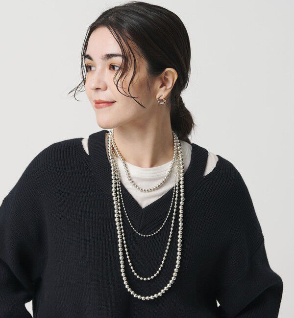 BEAUTY&YOUTH UNITED ARROWS「ボールチェーン 4連ネックレス」|ネックレス|SILVER