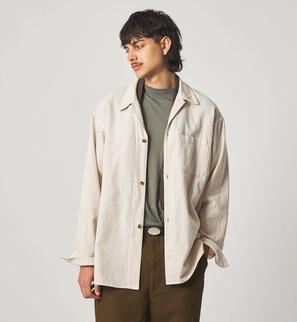 STEVEN ALAN「＜Steven Alan＞ CL クレープ オープンカラー オーバー シャツ」|シャツ・ブラウス|