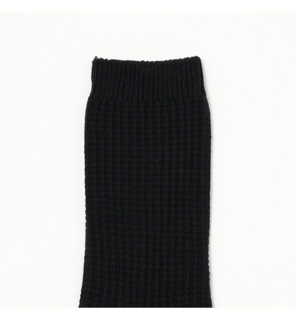 BEAMS「2トーン ワッフル クルーソックス」|ソックス|