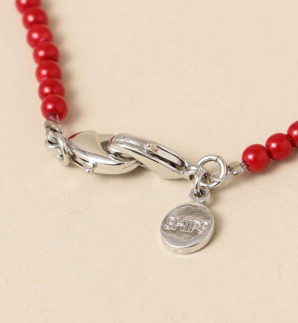 SHIPS「【WEB限定】SHIPS: 2WAY マスク ビーズ ストラップ」|アンクレット|