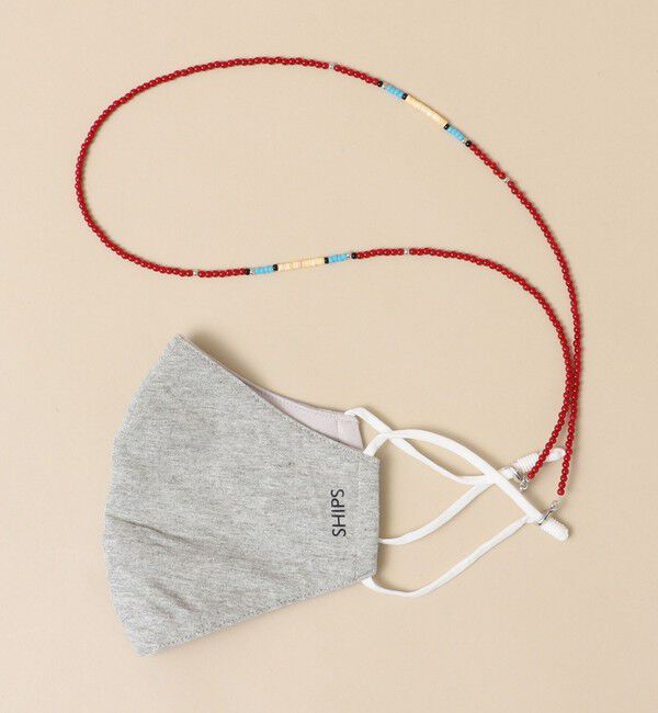 SHIPS「【WEB限定】SHIPS: 2WAY マスク ビーズ ストラップ」|アンクレット|