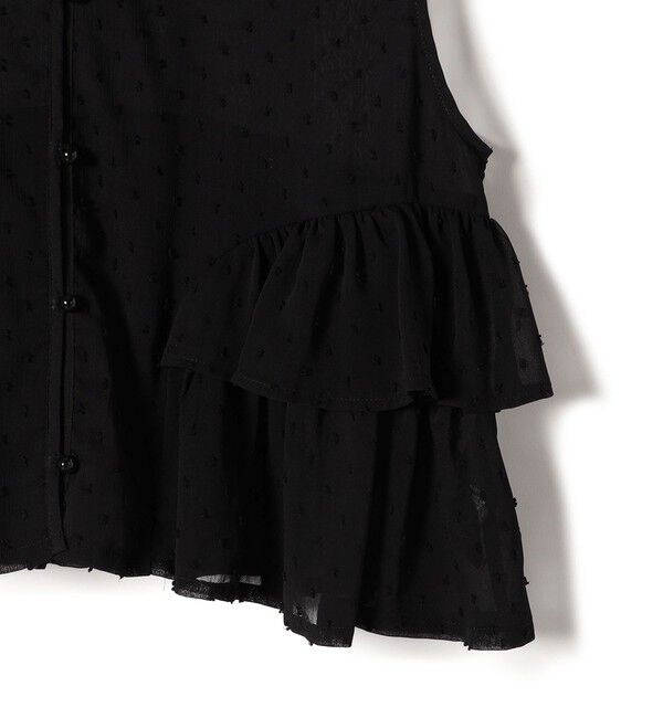 SHIPS for women「〈手洗い可能〉シアー ドット 前後 2WAY ジレ ブラウス」|シャツ・ブラウス|