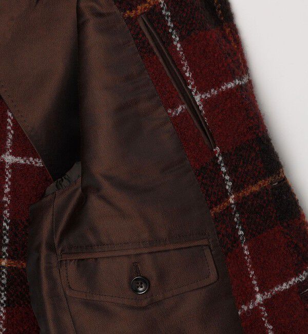 SHIPS「GIANFRANCO BOMMEZZADRI: ブークレ タータンチェック ジャケット」|テーラードジャケット|