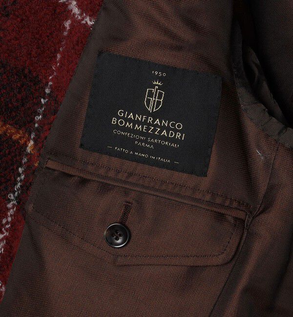 SHIPS「GIANFRANCO BOMMEZZADRI: ブークレ タータンチェック ジャケット」|テーラードジャケット|