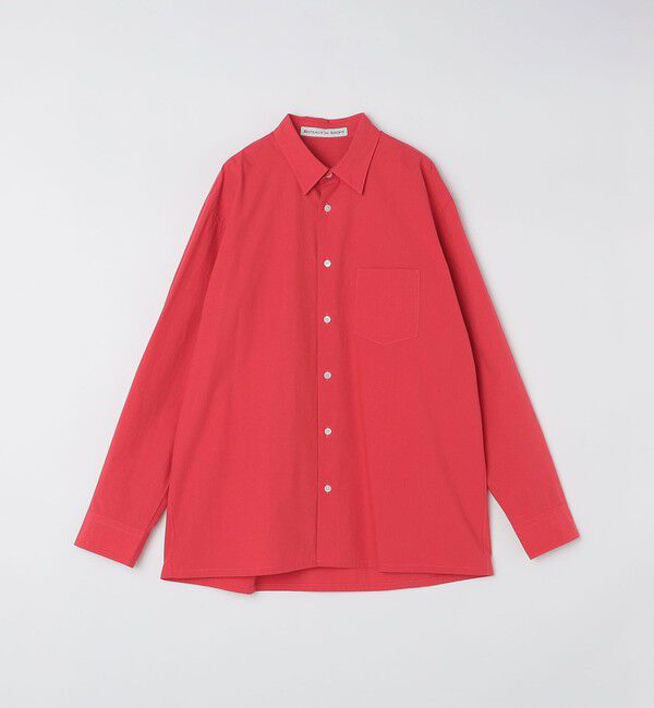 SHIPS「BATEAUX DE SHIPS: レギュラーカラー コットン シャツ 〈単色/ドット〉」|シャツ・ブラウス|レッド