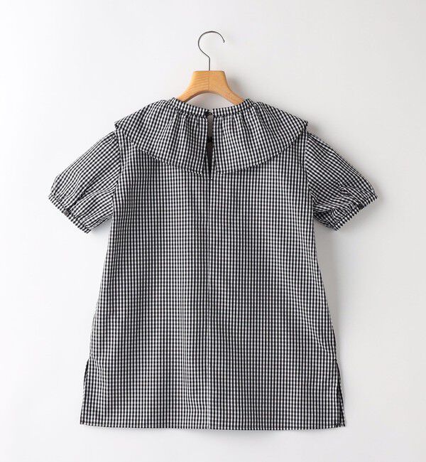 SHIPS KIDS「SHIPS KIDS:140～150cm / ギンガムチェック 半袖 ブラウス」|シャツ・ブラウス|