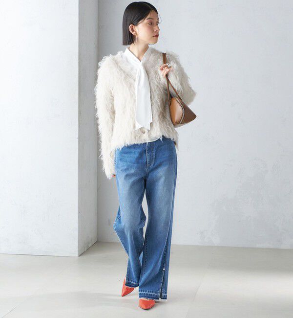 SHIPS for women「〈手洗い可能〉シャギー ファー カーディガン」|カーディガン|