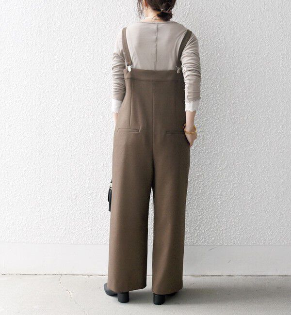 SHIPS any「SHIPS any:〈洗濯機可能〉ウールライク サスペンダー セミワイド サロペット」|その他|