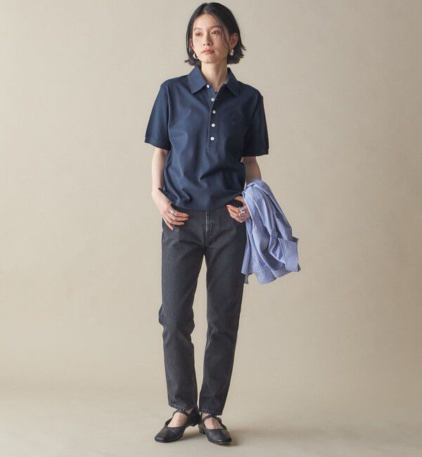 SHIPS for women「SHIPS NINE CASE:ナロー デニム（ブラック）」|デニム|