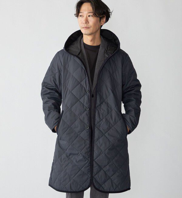 SHIPS「【WEB限定/SHIPS別注】TAION:〈手洗い可能〉ダウン キルティング フードコート」|ダウン|ネイビー