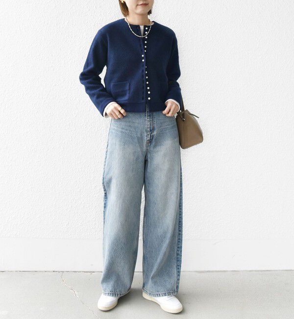 SHIPS for women「〈手洗い可能〉パール モチーフ ボタン ジャッカル カーディガン」|カーディガン|