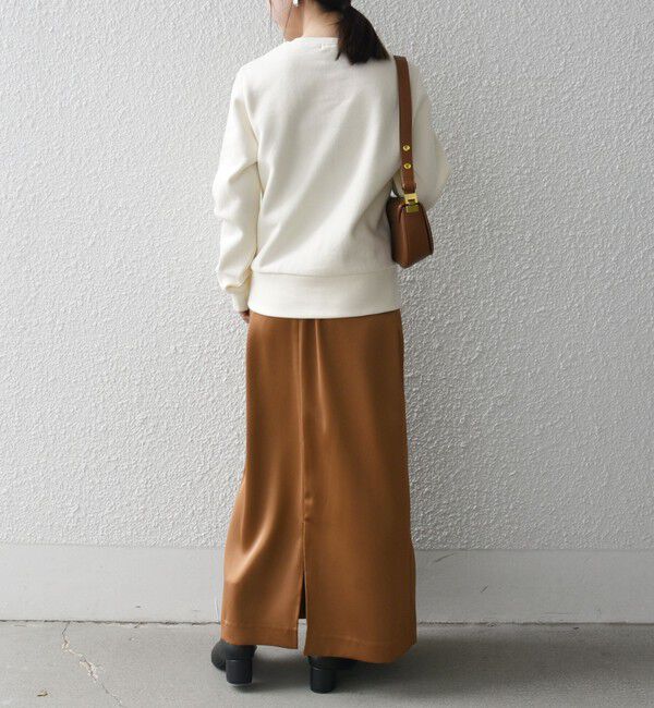 SHIPS any「【WEB限定】SHIPS any:〈手洗い可能〉裏起毛 ビジュー クルーネック コンパクト プルオーバー」|スウェット・ジャージ|