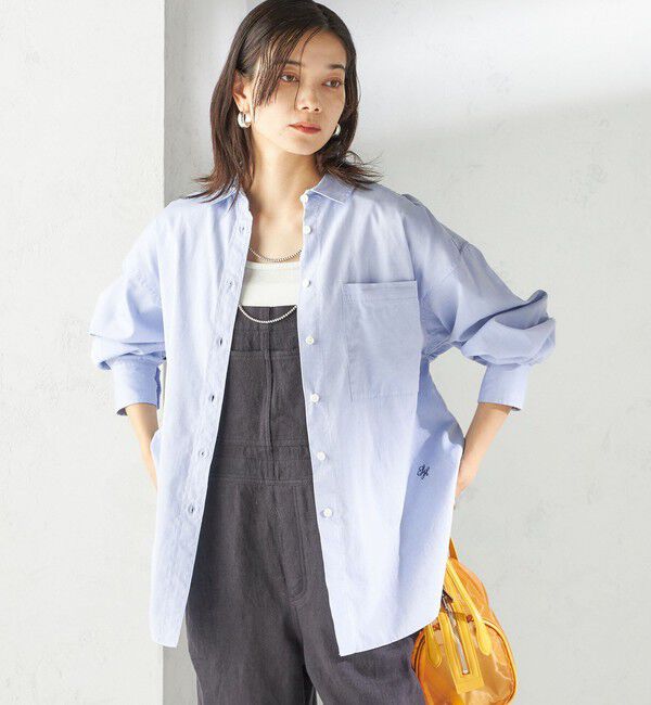 SHIPS for women「〈洗濯機可能〉ピン オックス 刺繍 シャツ」|シャツ・ブラウス|