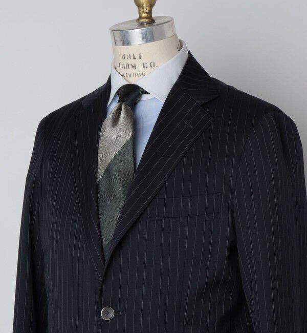 SHIPS「SHIPS: シルク ヘリンボーン ワイド ストライプ ネクタイ」|ネクタイ・蝶ネクタイ|