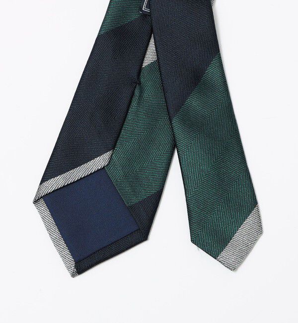 SHIPS「SHIPS: シルク ヘリンボーン ワイド ストライプ ネクタイ」|ネクタイ・蝶ネクタイ|