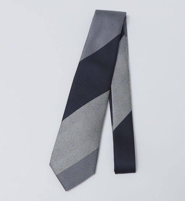 SHIPS「SHIPS: シルク ヘリンボーン ワイド ストライプ ネクタイ」|ネクタイ・蝶ネクタイ|