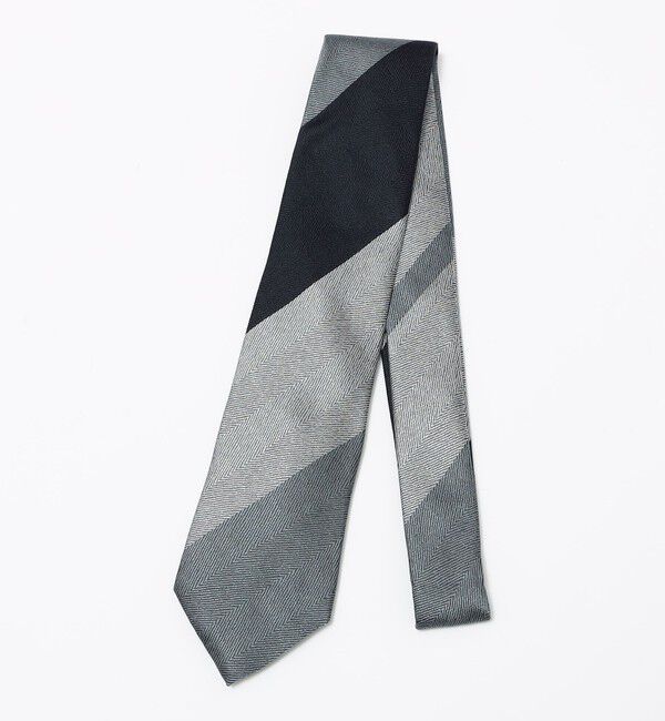 SHIPS「SHIPS: シルク ヘリンボーン ワイド ストライプ ネクタイ」|ネクタイ・蝶ネクタイ|