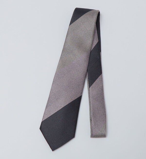 SHIPS「SHIPS: シルク ヘリンボーン ワイド ストライプ ネクタイ」|ネクタイ・蝶ネクタイ|