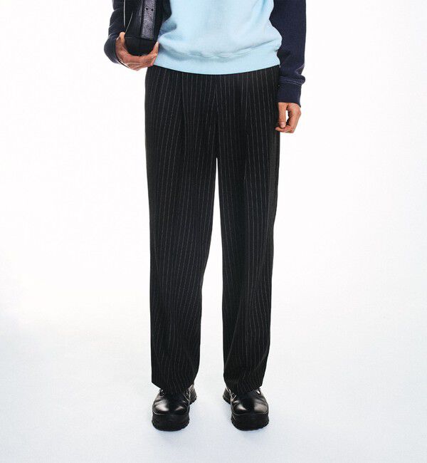 SHIPS「City Ambient Products: ツイル 2タック ワイド スラックス」|スラックス|