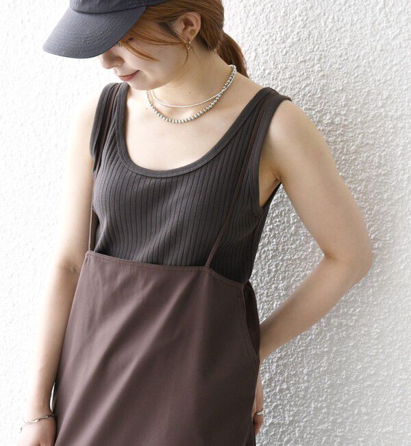 SHIPS any「SHIPS any:〈洗濯機可能〉Iライン キャミ ワンピース &times; ベーシック TEE セット」|ジャンパースカート|