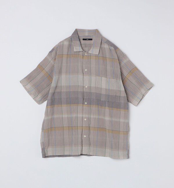 SHIPS「SHIPS: ボイル ビッグ チェック レギュラーカラー ウィークエンド ショートスリーブ シャツ」|シャツ・ブラウス|