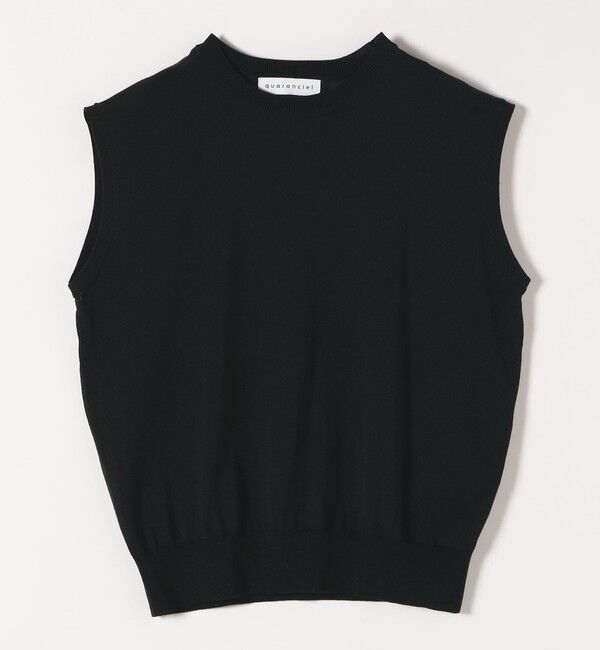 quaranciel「quaranciel:〈接触冷感/手洗い可能〉フレンチスリーブ ベーシック シアー ニット プルオーバー」|ニット・セーター|