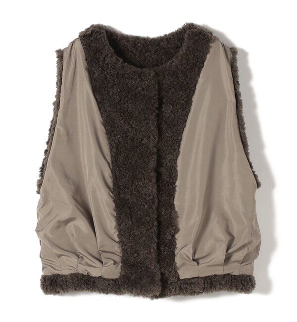 SHIPS for women「ランダム ファー ショート ジレ」|ベスト・ジレ|