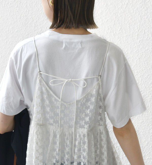 SHIPS for women「〈手洗い可能〉フラワー チュール 刺繍 チュニック ワンピース」|チュニック|