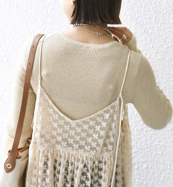 SHIPS for women「〈手洗い可能〉フラワー チュール 刺繍 チュニック ワンピース」|チュニック|