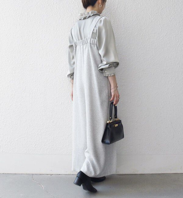 SHIPS any「SHIPS any:〈洗濯機可能〉ツイード ライク サロペット［NAVY BLUE］」|オールインワン|