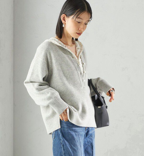 SHIPS for women「〈手洗い可能〉レース ジップアップ パーカ」|パーカー|