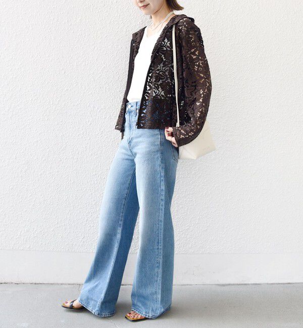 SHIPS for women「〈手洗い可能〉レース ジップアップ パーカ」|パーカー|