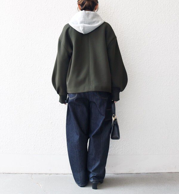 SHIPS any「SHIPS any:〈洗濯機可能〉ダンボール ノーカラー コンパクト ブルゾン」|ブルゾン・スタジャン|