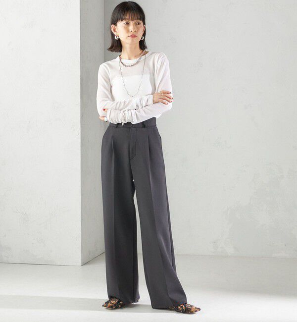 SHIPS for women「s.oyamadaコラボ:〈手洗い可能〉シアー テレコ ロング スリーブ TEE」|Tシャツ・カットソー|