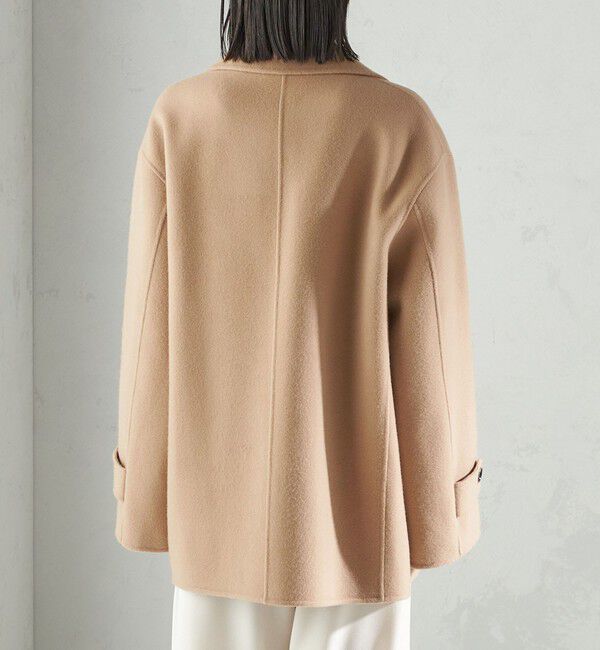 SHIPS for women「SUPER140 ダブル フェイス ショート コート」|ピーコート|