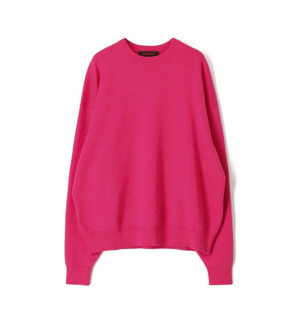 CABaN「CABaN コットンカシミヤ クルーネックプルオーバー」|ニット・セーター|34 フューシャピンク