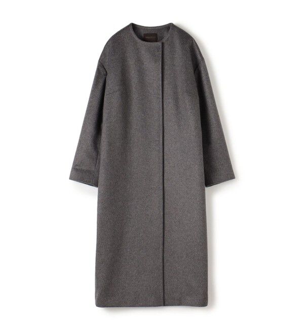 TOMORROWLAND collection「ウェービーカシミヤ ノーカラーコート」|ノーカラーコート|15 グレー