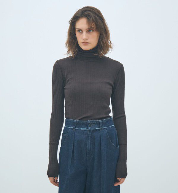 MACPHEE「ウールリブ タートルネックプルオーバー」|Tシャツ・カットソー|