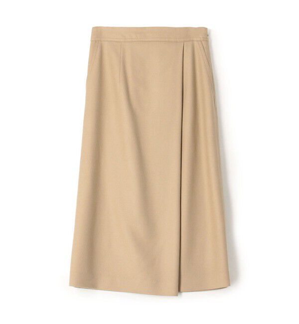 Ballsey「ストレッチボタニー ラップスカート」|フレア|41 ライトベージュ